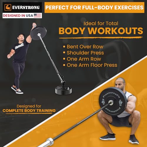 EVERSTRONG T Bar Row Attachment with V Bar Attachment Landmine Handle - 360 Swivel Landmine Attachment for Barbell for Full-Body Workout in Home Gym - Small Spaces - Deadlifts Squats Landmine Stand - style: 2" Base Only