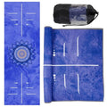 Yoga Towels, Non Slip Hot Yoga Mat Towel with Grip Dots,Super-Absorbent Soft Microfiber Yoga Blanket for Pilates, Fitness and Workout 72inch x 24inch - color: New Styles Blue White