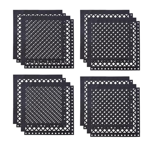BESEA 8-Pack Interlocking Rubber Floor Mats, 21.6" Shock-Absorbing, Anti-Fatigue Tiles, Heavy-Duty, Waterproof & Anti-Slip, Modular Garage, Gym, Workshop Flooring - size: 21.6"X21.6"X8Pack