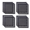 BESEA 8-Pack Interlocking Rubber Floor Mats, 21.6" Shock-Absorbing, Anti-Fatigue Tiles, Heavy-Duty, Waterproof & Anti-Slip, Modular Garage, Gym, Workshop Flooring - size: 21.6"X21.6"X8Pack