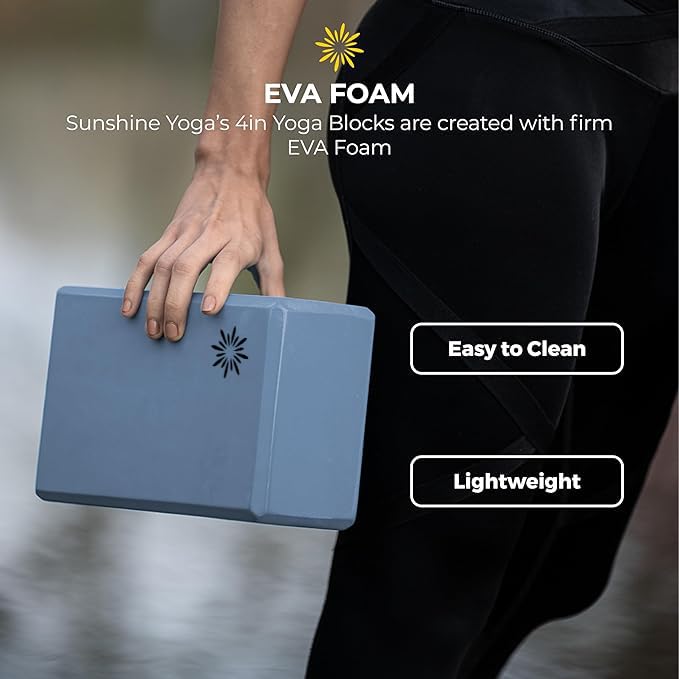 Bulk 4 in Foam Yoga Blocks, 10 Pack - color: Slate