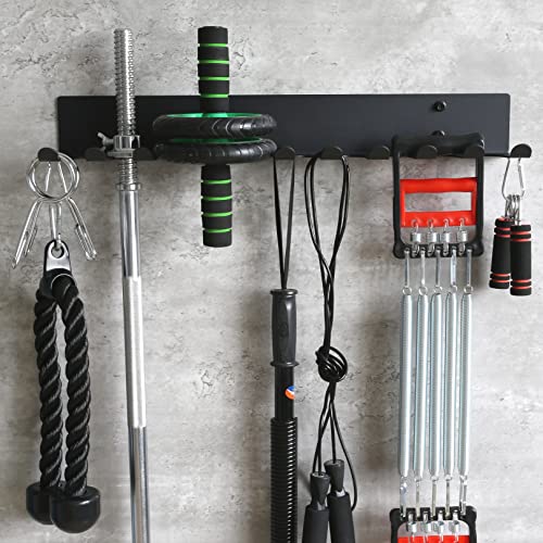 Multifunctional Gym Equipment Storage Rack - Wall Mount Holder for Exercise Bands, Lifting Belts and Skipping Ropes