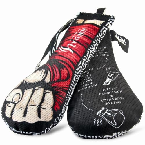 LIVEVIE Hygeen Activated Charcoal Glove Odor Absorber | 2-Pack Natural Deodorizer for Boxing, MMA & Gym Gloves | Long-Lasting Moisture Wicking Freshener for Daily Use, Red - color: Red