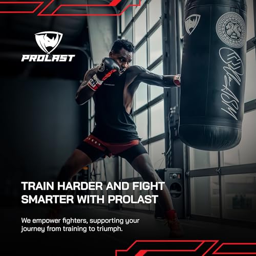 Heavy Punching Kicking Bag for Adults, Boxing, MMA, Martial Arts, Muay Thai, Strength Training Equipment, Filled, 5ft, 100 lbs, Colored Strap and Rhino Logo - color: Blue / Black, size: Filled