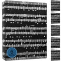 Music Folder Sheet Bulk 6 Pack Music Folders Binder Music Choral Storage Holder Band Folder (Staff Notation, 6p) - size: 6 Pack