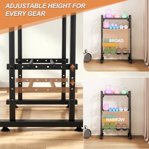 SYQ 3 Tier Dumbble Rack - 550LB Capacity Adjustable Dumbbell Storage Rack Space-Saving Home Gym Weight Rack For Dumbbells And Kettlebells