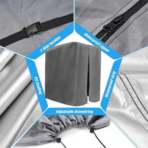 Home Gym Cover for Multi Gym Set/ Outdoor Workout Equipment-Grey | 41.3x68.9x72.8,Waterproof Dustproof Heavy Duty Oxford Fabric,for Weight Machine/Large Gymnastics Bar/Total Gym - color: Grey, size: 41.3" x 68.9" x 72.8"