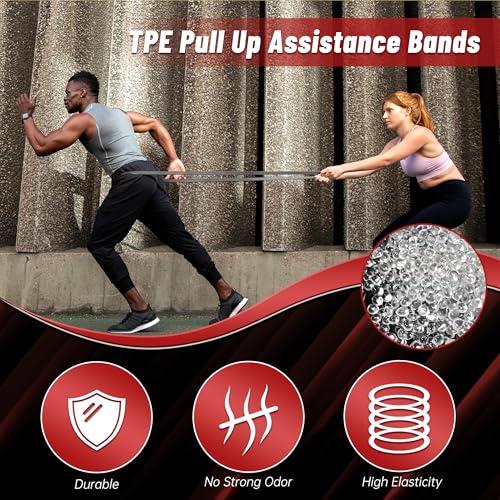 Pull Up Assistance Bands, 5-Level Resistance Bands for Working Out, Pull Up Bands for Men & Women, Exercise Bands for Full-Body Training, Fitness, Physical Therapy, Stretch Workout Bands at Home, Gym - color: Gray Gradient