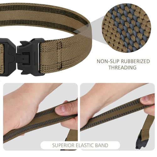 KRYDEX Tactical Leg Strap 1.5" Elastic Thigh Strap for Leg Drop Holster with Quick Release Buckle - color: CB