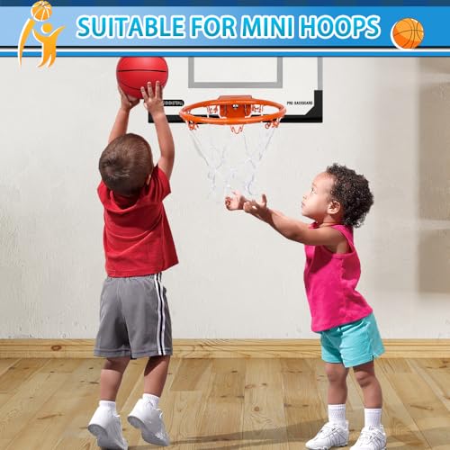 6" Mini Basketball for Mini Basketball Hoop, Small Replacement Ball Toy for Over The Door Hoop, PVC Balls for Kids Toddler, Beach Indoor Outdoor Sport Pool Game Gift Set 3 PCS (with Pump) - color: red