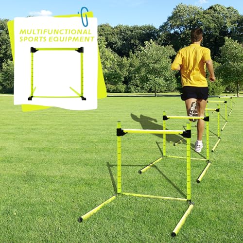 1PC Adjustable Hurdles Detachable Agility Training Equipment with Scale, Football Practice Hurdle for Track And Field, Indoor & Outdoor Jumping Speed Hurdles for Athletes, Soccer, Basketball