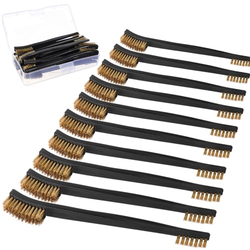 Boao 20 Packs Double-Ended Gun Cleaning Brushes 7 Inch Nylon All Purpose Cleaning Brush with Plastic Handle (Yellow) - color: Yellow