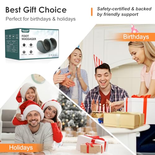 Foot Massager with Heat, Shiatsu Kneading Foot and Calf Electric Massager Machine with Roller, Massage Feet/Arm/Calf/Ankle for Relax, Plantar Fasciitis, Pain Relief, Gifts for Women & Men, Grey - color: Grey