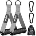 WALITO Exercise Handles, Replacement Cable Machine Attachments for Home Gym Equipment, Pulley System, Pilates, Resistance Bands, Strength Trainer, Heavy Duty Working Out Handles - color: Grey