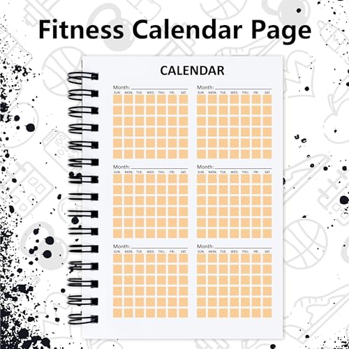 3 PCS Fitness Tracker Journal Portable Workout Notebook 90-Day Exercise Planner for Record Your Daily Progress 5.5 x 3.93 inch