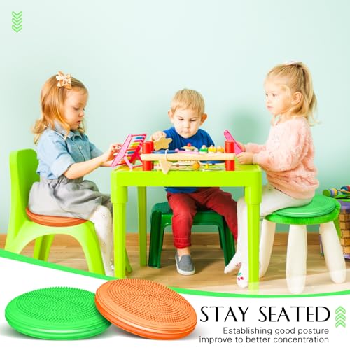 Libima 8 Pcs Wiggle Seat Inflated Wobble Cushion Sensory Seat Flexible Balance Board Balance Disc for Kids Men Women Physical Exercise Improving Posture Home Office Classroom - color: Neon Color