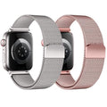 Stainless Steel Milanese Loop Compatible with Apple Watch Bands 49mm 46mm 45mm 44mm 42mm 38/40/41mm Men Women；Mesh Loop Magnetic Clasp Strap for iWatch Bands Ultra 3 2 1 Series 11 10 9 8 7 SE 6 5 4 - color: Starlight + Rose Pink, size: 38mm/40mm/41mm/42mm