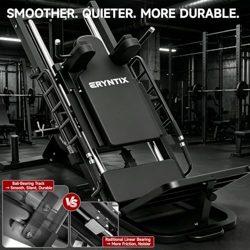 Leg Press Hack Squat Machine Combo, 45° Leg Exercise Machine ,Lower Body Special with Weight Storage for Quads, Hamstring, Glutes, Calves, Compact Home Gym Leg Day Equipment - style: Black Leg Machines