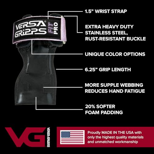 VERSA GRIPPS® FITPRO Wrist Straps, Choose Size and Color | Longer Grip, 20% Softer Foam, On-Trend Colors, Handcrafted in the USA - color: Lilac, size: Reg/Large: 7" - 8"