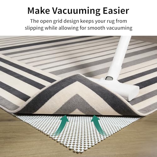 Non Slip Rug Pad Gripper 2 x 4 Feet Extra Thick Carpet Pads, Anti Carpet Rug Mats for Area Rugs and Hardwood Floors, Keep Area Rugs Safe and in Place - size: 2' x 4'