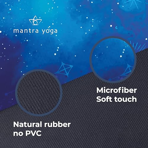 Mantra Yoga Travel PRO 1.5mm with Knee Pad - Foldable Fitness & Exercise Mat with Bag | Lightweight, Compact & Eco-Friendly | Non-Slip & Washable | For All Types of Yoga | 72" L x 24" W | 2.6 lbs - color: Blue Mandala