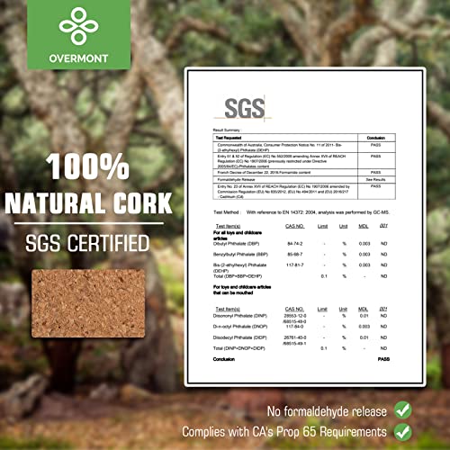 Overmont Cork Yoga Blocks 2 pack with 8ft Strap Natural Cork Bricks | High Density & Eco Friendly Yoga Accessories for Women - Ideal for Yoga Pilates General Fitness and Stretching 9x6x3''