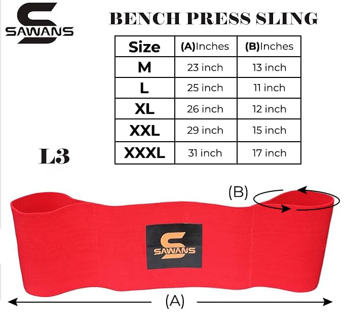 SAWANS Bench Press Sling Power Weight lifting Training Fitness Increase Strength Push Up Gym Workout - size: X-Large