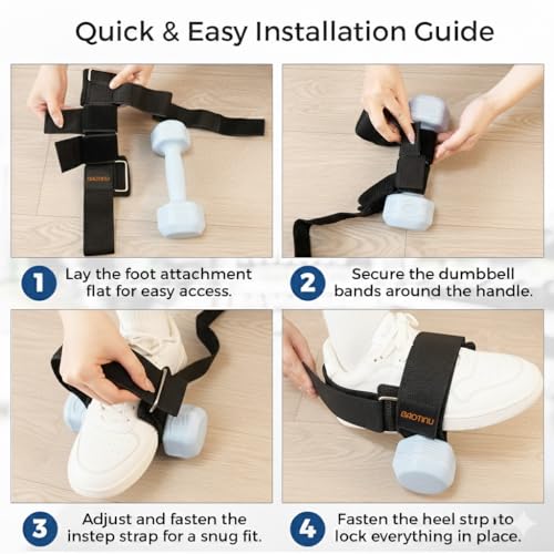 Monkey Foot Dumbbell Attachment for Glute Kickback Women's Leg Exercise Workouts at Home Adjustable Ankle Gym Strap Foot Weights Lifting Attachments Equipment for Men Hamstring Curls - size: 2PCS