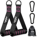 WALITO Exercise Handles, Replacement Cable Machine Attachments for Home Gym Equipment, Pulley System, Pilates, Resistance Bands, Strength Trainer, Heavy Duty Working Out Handles - color: Black-Pink