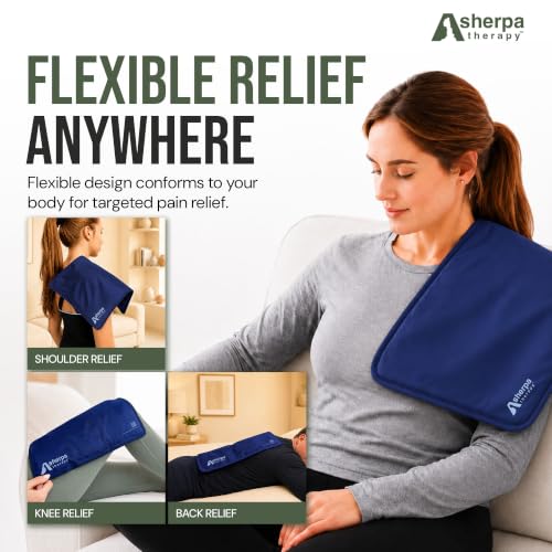 Large Hot and Cold Flexible Gel Ice Packs for Injuries Reusable, Cold Packs for Injuries Reusable Ice Packs, Soft Ice Pack for Back Cold Compress - 11.5" x 14.5" - Blue - size: Large, style: Blue