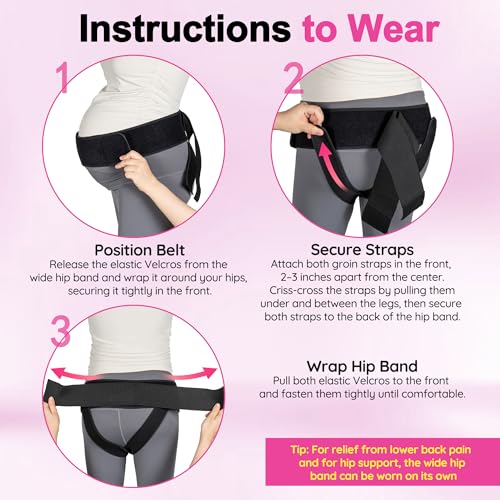 V3 Smart Maternity Belt 4 in 1 - Adjustable Pregnancy, Pelvic, Hip & Vulva Support Belt, Comfortable Belly Band for Prenatal & Postpartum Relief, Soft & Breathable Fabric - Black - size: Large/X-Large