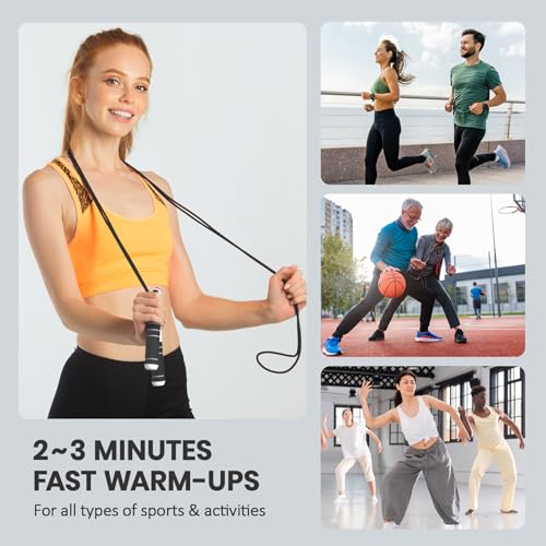 multifun Digital Jump Rope with Smart Counter & Timer - Adjustable Speed Skipping Rope for Fitness, Weight Loss, Boxing, MMA - Tangle-Free Ball Bearings & Anti-Slip Handles for Men, Women, Kids.(Check 2026 New Evolution for 3s Rope Swap) - color: Black
