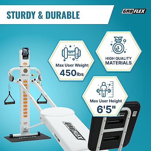 GR8FLEX Performance Gym for Total Over 100 Exercises, Multi-Functional Workout Machine, High Performance Strength Training, Cardio, and Full Body Fitness Equipment for Home Use - style: Pearl White Model