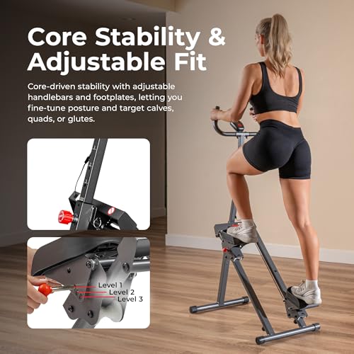 Sunny Health & Fitness Stair Stepper & Climber Exercise Equipment for Home Workout, Compact Cardio Training Machine - color: Dark Gray