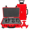 Eylar 22" Carry-On Roller Hard Case With Ragar Reconfigurable & Reusable XP Crosslink Foam, Waterproof, Shockproof For Equipment, Drones And Cameras, TSA Standard (2 Ragar Layers) (Red) - color: Red
