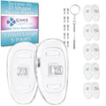 GMS Optical Screw-in Silicone Nose Pads for Glasses | 17mm Large, 7.6mm Width | Non Slip Nose Grips for Sunglasses and Eyewear, Anti Slip Eyeglass Accessories w/Screws & Screwdriver (5 Pairs) - size: (L)17mm - 5 Pairs