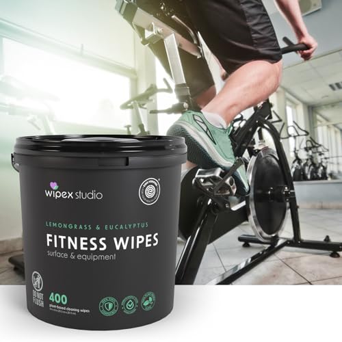 Wipex Gym Wipes Bucket Refill Roll - EWG Verified - Plant-based Fitness Equipment Wipes, Lemongrass, Eucalyptus & Vinegar Wipes to Clean Surfaces, Yoga Mat & Gym Cleaner, 400 Count (Pack of 2) - size: 1 Count (Pack of 800)