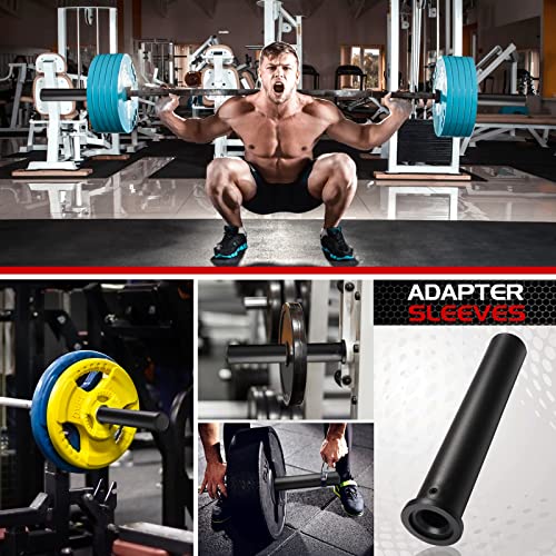 Olympic Adapter Sleeve - Converts 1" Standard Weight Plate Posts to 2" Olympic Weight Plate Posts (Pair) - size: 11 inch