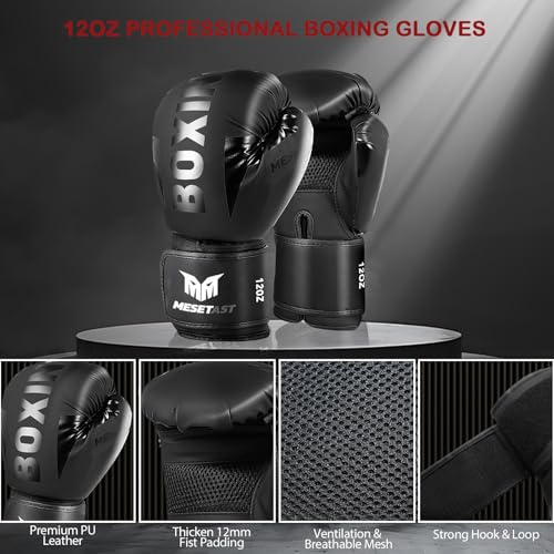 Mesetast Punching Bag for Adults, 4ft Heavy Boxing Bag Set with 12 OZ Gloves for MMA Karate Kickboxing Boxing - Unfilled - color: 2.Red