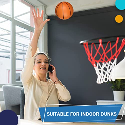 6" Mini Basketball for Mini Basketball Hoop, Beach Sand Pool Ball for Kids Adults, Suits for Over The Door Hoop, Replacement Balls for Indoor Outdoor Sport Game Gift with Pump, 3PCS (Orange) - color: Orange