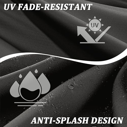 Premium Outdoor Bench Cushions for Patio Furniture 3.5inches Memory Foam Bench Cushion Waterproof Fade Resistant Porch Swing Cushions with Straps 36×18 Inch Black - color: Black, size: 36'' x 18'' x 3.5''