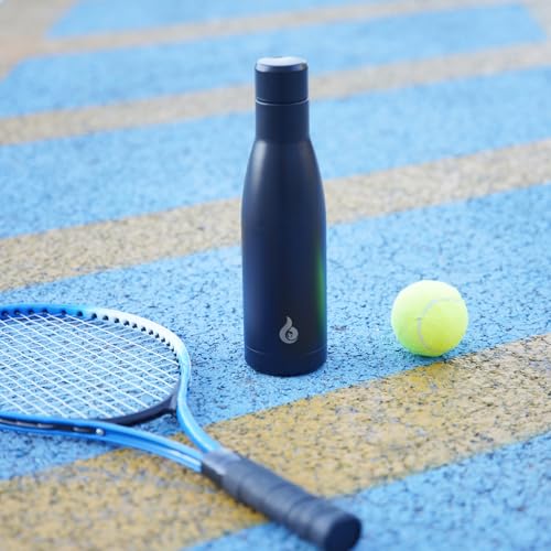 BJPKPK 25oz Insulated Stainless Steel Water Bottles Reusable Metal Travel Sports Water Bottle Keep Cold and Hot,Midnight Black - color: Midnight Black, size: 25 Ounces