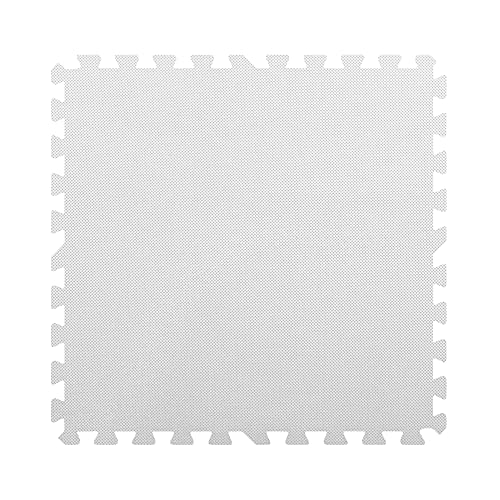 Flooring Inc's Puzzle Exercise Mats, EVA Foam Interlocking Floor Mats for Protective, Cushioned Workout Flooring for Home and Gym Equipment, Multiple Sizes & Colors - color: White, size: 1/2" Thick