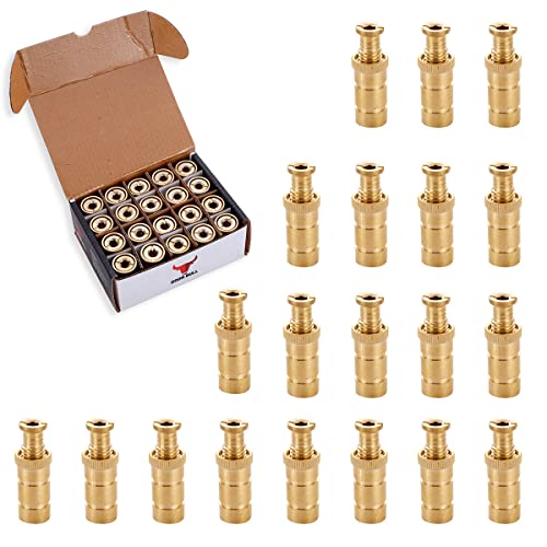 The Door Bull Brass Pool Cover Anchors for Concrete & Pavers Deck | Universal Size Fits 3/4" Hole, Ideal for Inground Pool Safety Covers, Durable & Easy to Install - 20 Pack - size: 20 Pack