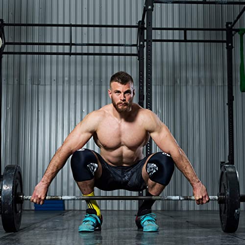 Knee Sleeves (1 Pair), 7mm Neoprene Compression Knee Braces, Great Support for Cross Training, Weightlifting, Powerlifting, Squats, Basketball and More - color: Black, size: Small