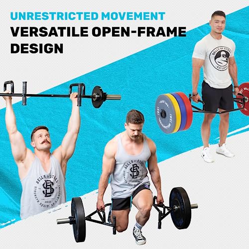 Bells of Steel Trap Bar, Open Ended Hex Bar Deadlift & Olympic Trapbar for Weight Lifting, Heavy Duty Hexagonal Dead Lift Bar with Rotating Sleeves, Built-in Jack, 700lb, for Commercial & Home Gym