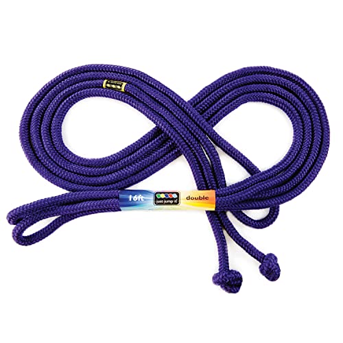 Just Jump It 16' Foot Single Jump Rope for Kids Women and Men - Active Outdoor Youth Fitness Excersing Equipment - Double Dutch Length Gym Accessories - color: Purple, size: 16 FEET