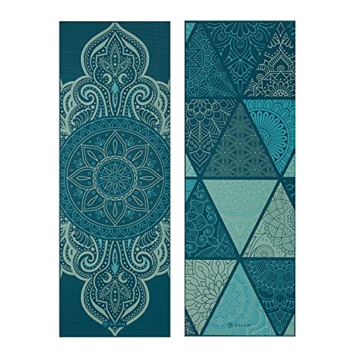 Gaiam Yoga Mat - Premium Print Reversible Extra Thick Non Slip Exercise & Fitness Mat for All Types of Yoga, Pilates & Floor Workouts - color: Seaglass