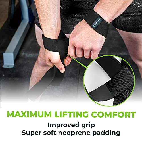 Gradient Fitness Lifting Straps | Wrist Straps for Weightlifting, Deadlift Straps, Lifting Straps for Weightlifting, Straps for Weight Lifting, Weight Lifting Straps for Men/Women, Gym Lifting Grips - color: Black