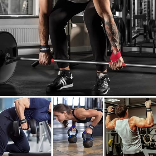 Weight Lifting Straps for Weightlifting, Lifting Wrist Straps Gym, Deadlift Strap, Anti Slip Silicone Weightlifting Strap Men Women Powerlifting, Strength Training - color: Black, size: 1 Pair
